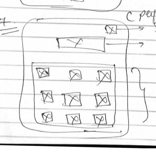 Hand-drawn wireframe of the Nova craft your perfect fit interests grid screen