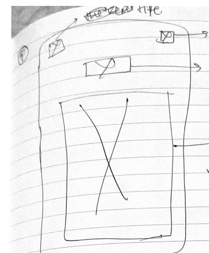 Hand-drawn wireframe of the Zenith reservation screen